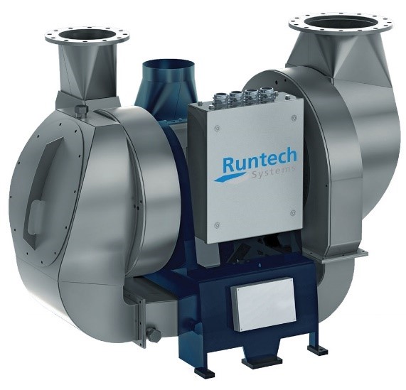 single- or a two-stage speed-controlled turbo blower